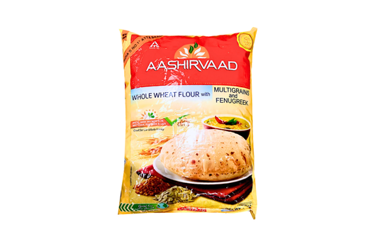 AASHIRVAAD WHOLE WHEAT FLOUR WITH MULTI GRAINS AND FENUGREEK 2KG