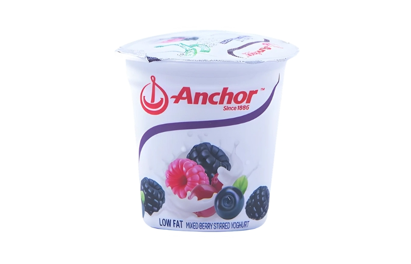 ANCHOR LOW FAT MIXED BERRY STIRRED YOGHURT 100G