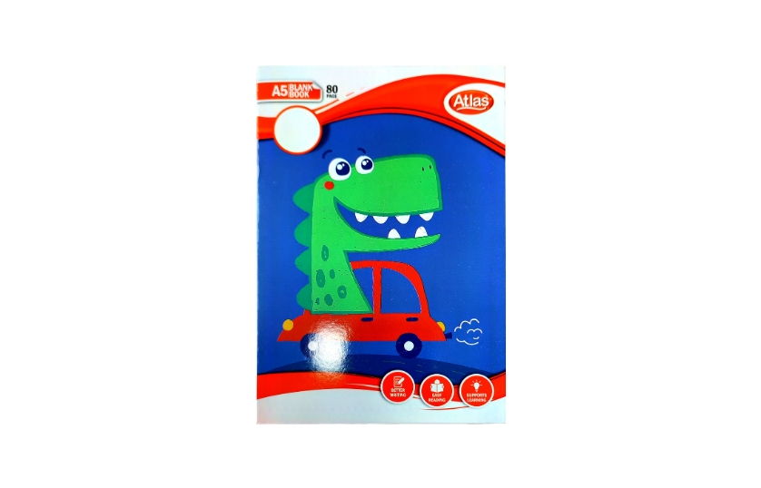 ATLAS A5 BLANK BOOK 80 PAGES