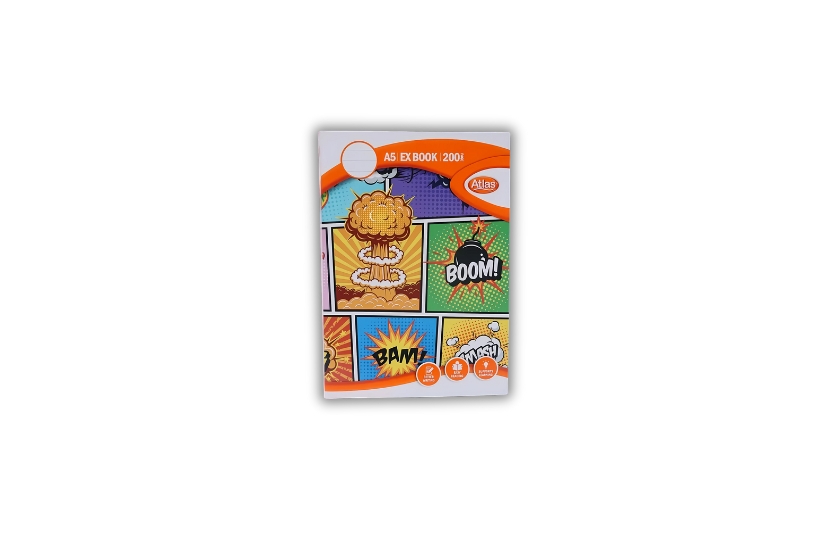 ATLAS A5 EX BOOK SINGLE RULED 200 PAGE