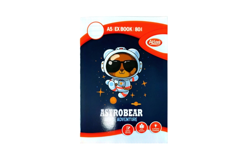 ATLAS A5 EX BOOK SINGLE RULED 80 PAGES