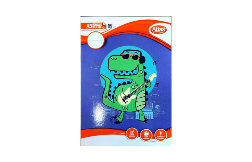 ATLAS A5 SINGLE RULED 1/2'' 80 PAGES