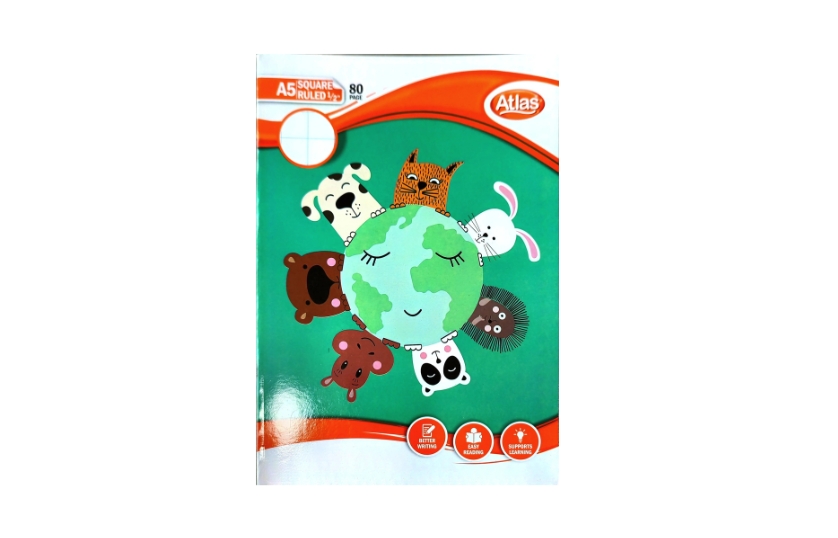 ATLAS A5 SQUARE RULED 1/2''  80 PAGES