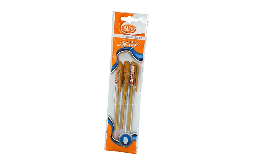 ATLAS CHOOTY GEL GOLD PEN 3IN 1 PACK