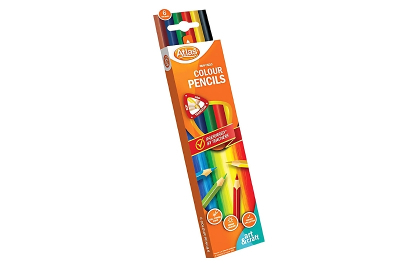 ATLAS COLOUR PATLAS COLOUR PENCIL 6 COLOURSENCIL 6