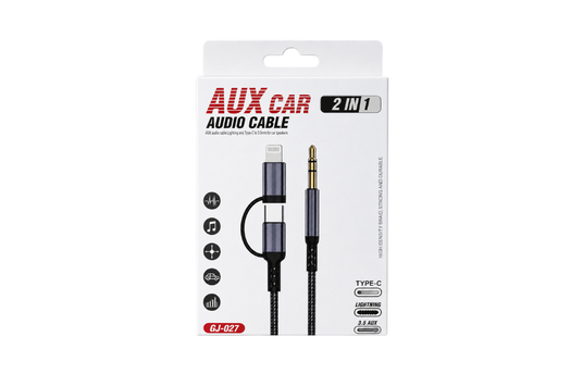 AUX CAR AUDIO CABLE 2 IN 1 CABLE GJ-027