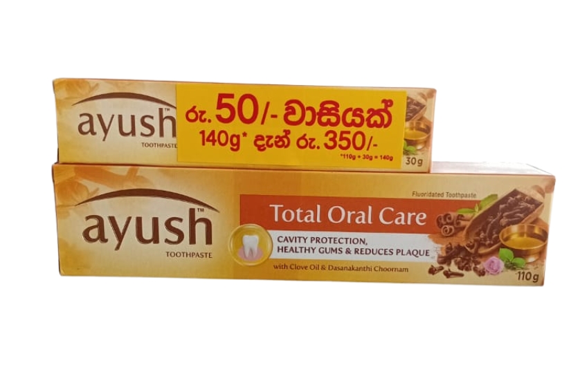 AYUSH 110G TOOTHPASTE + AYUSH 30G TOOTHPASTE