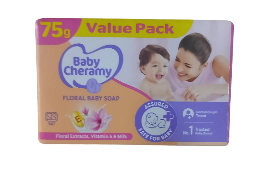 BABY CHERAMY  FLORAL BABY SOAP VALUE PACK 75G