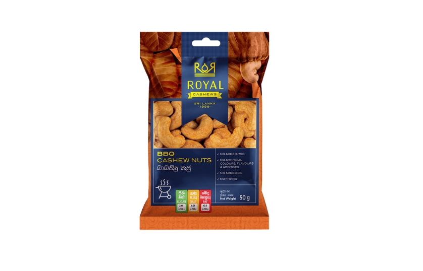 ROYAL BBQ CASHEW NUTS 50G