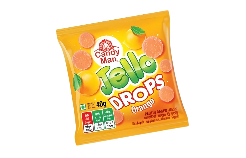 MOTHA CANDY MAN JELLY DROPS ORANGE 40G