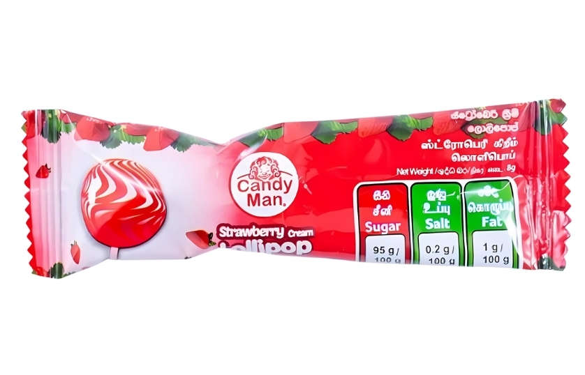 CANDY MAN STRAWBERRY LOLIPOP 15 G
