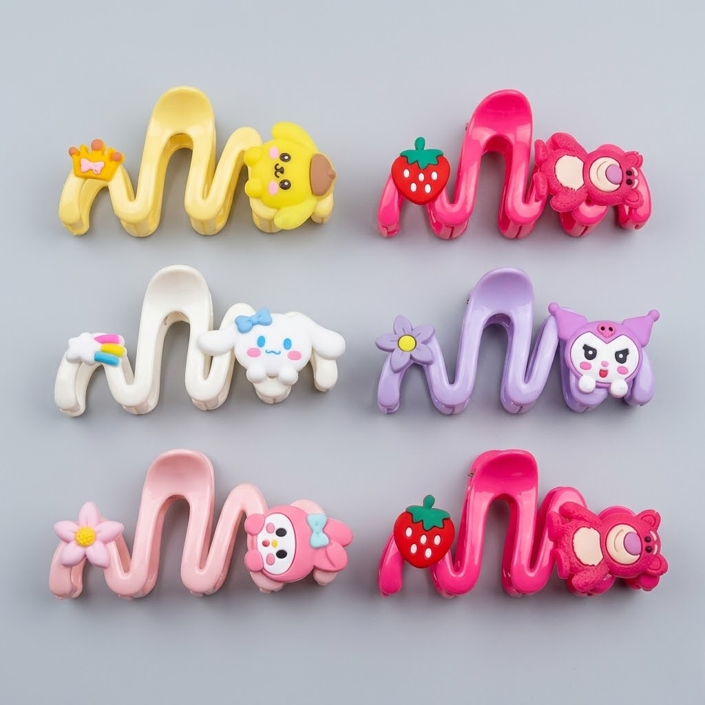 CARTOON ZIG-ZAG WAVY HAIR CLIP