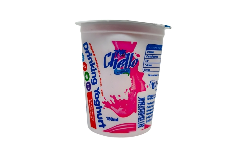 CHELLO STRAWBERRY DRINKING YOGHURT CUP 180ML