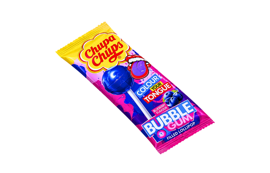 CHUPA CHUPS BUBBLE GUM BLUREBERRY FLAVOURED 