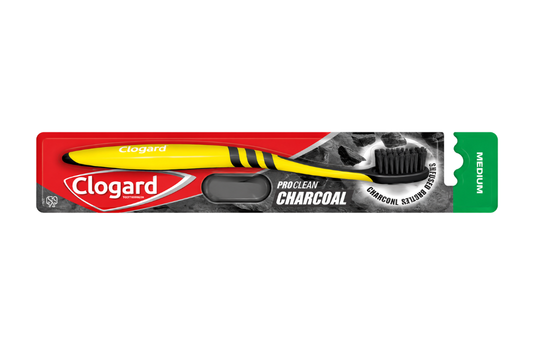 CLOGARD CHARCOAL TOOTH BRUSH MEDIUM 