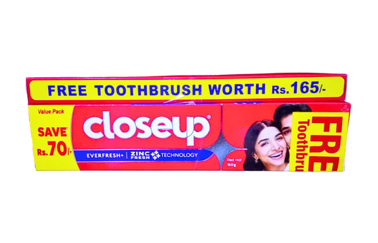 CLOSEUP TOOTHPASTE WITH  FREE TOOTH BRUSH 
