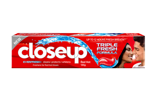 CLOSEUP TRIPLE FRESH FORMULA RED HOT 120G