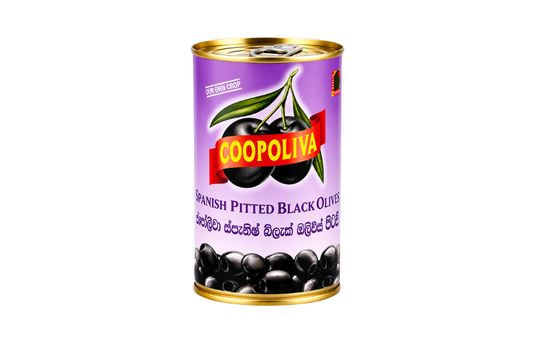COOPOLIVA SPANISH PITTED 350G - BLACK OLIVES