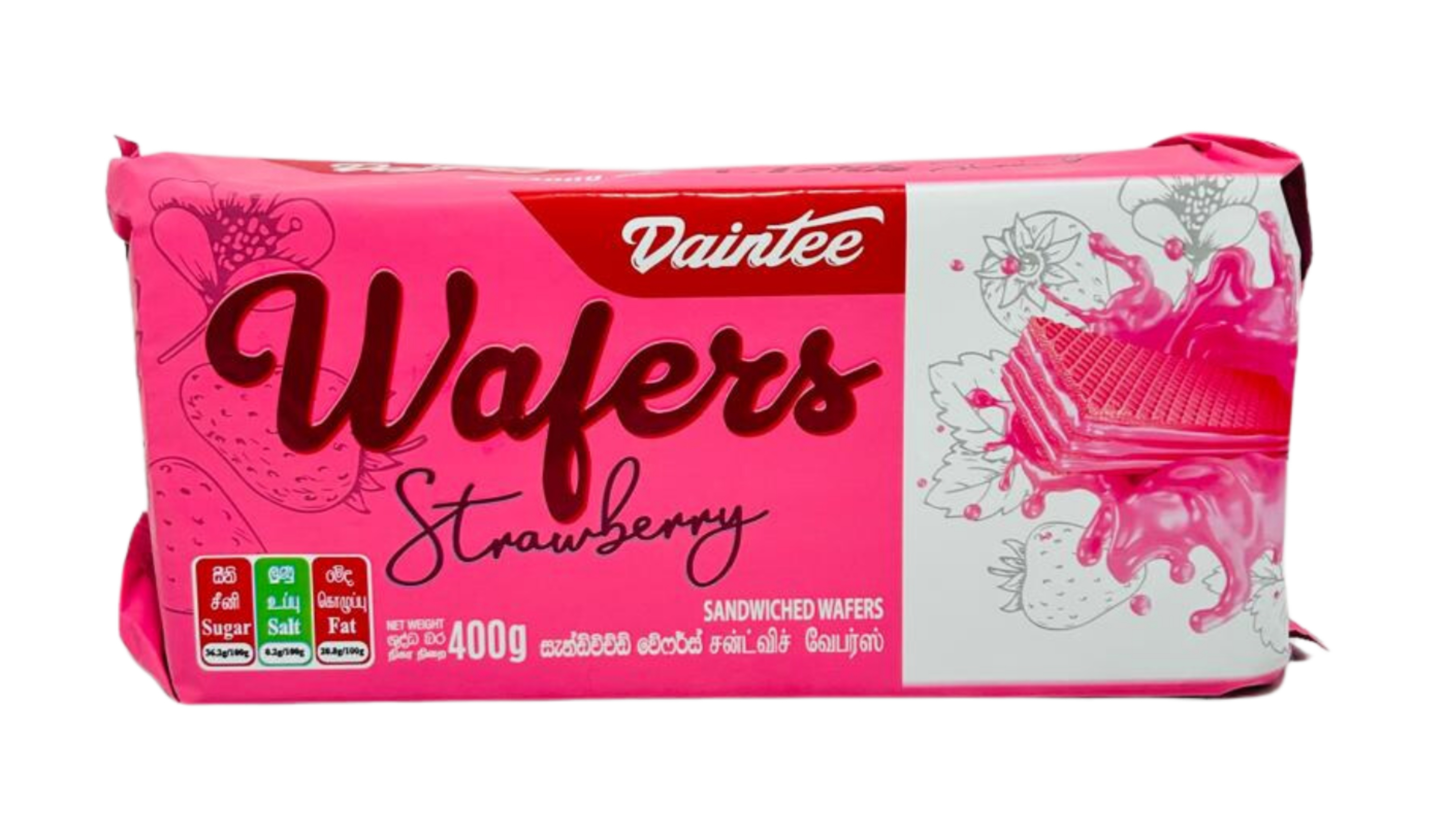 DAINTEE STRAWBERRY CREAM WAFERS 400G