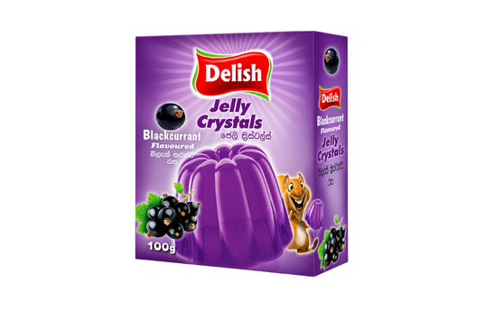 DELISH JELLY CRYSTALS STRAWBERRY + BLACKCURENT 100G