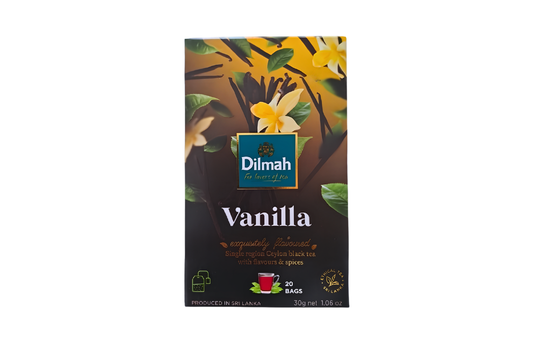 DILMAH CEYLON TEA  WITH VANILA  30G  20 TEA BAGS