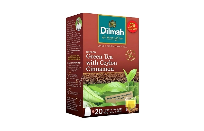 DILMAH GREEN TEA WITH CEYLON CINNAMON20 40G