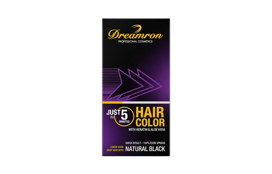 DREAMRON PROFESSIONAL COSMETICS HAIR COLOR  NATURAL BLACK 20ML