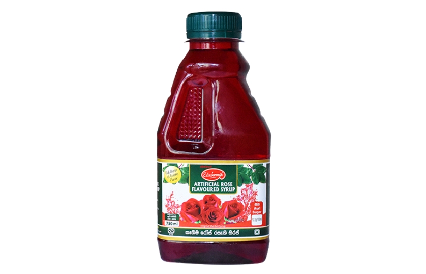 EDINBOROUGH ARTIFICIAL ROSE FLAVOURED SYRUP 750ML