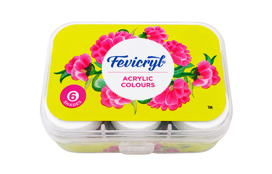 FEVICRYL ACRYLIC COLOURS 6 BATTLES 10ML EACH