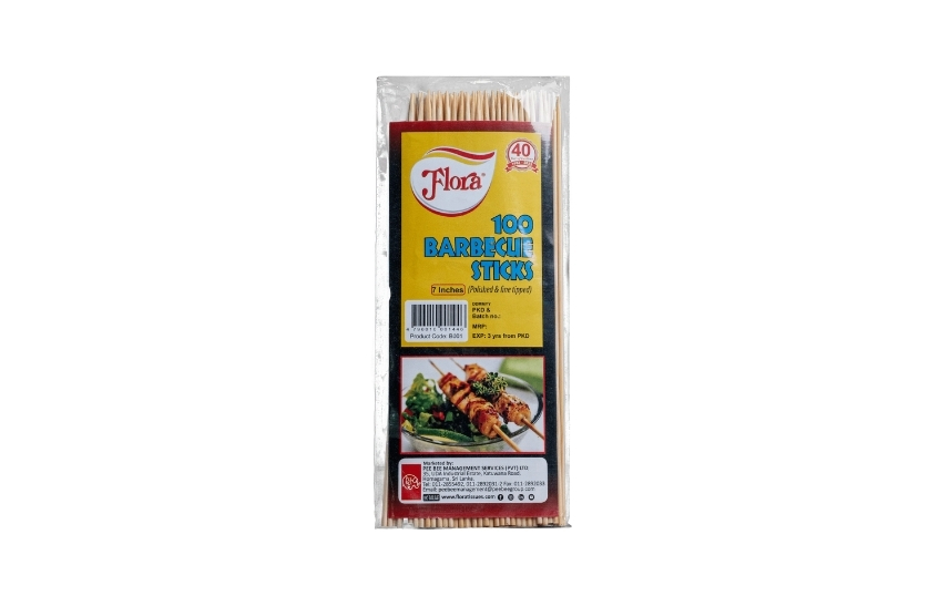 FLORA 100 BARBECUE STICKES - 7 INCHES