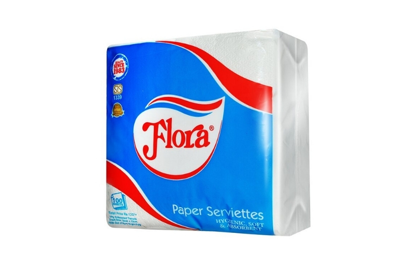 FLORA PAPER SERVIETTES (100-PACK)