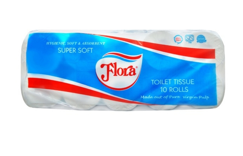 FLORA TOILET TISSUE (10 ROLLS