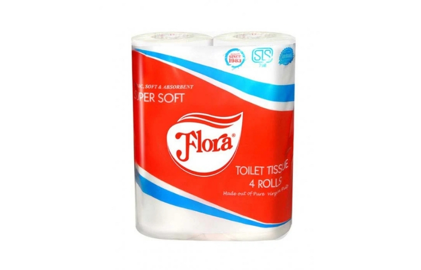 FLORA TOILET TISSUE (4 ROLLS)