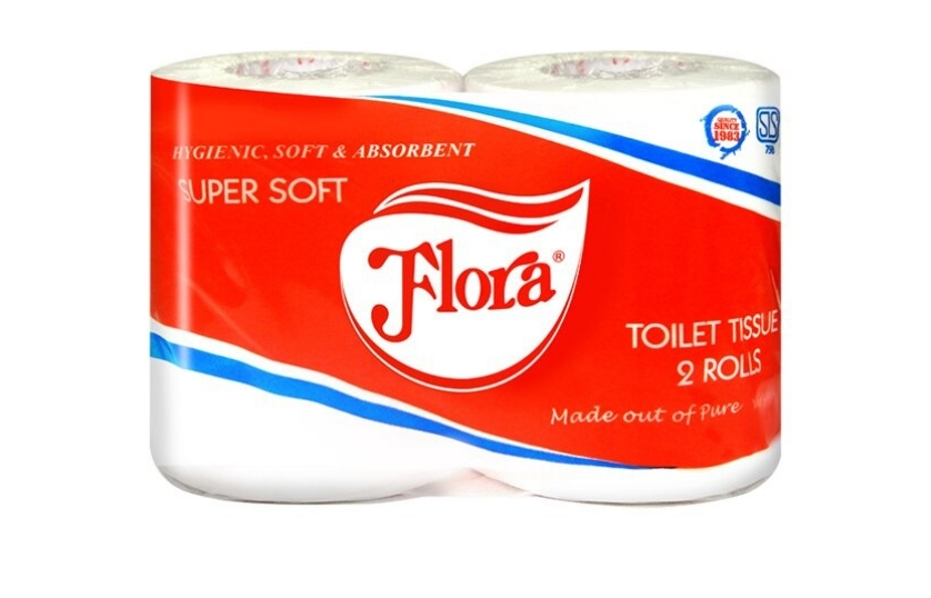 FLORA TOILET TISSUE 2 ROLLS
