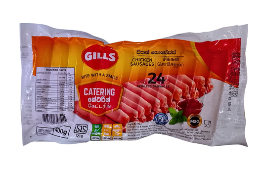 GILLS  CHICKEN SAUSAGES 400G