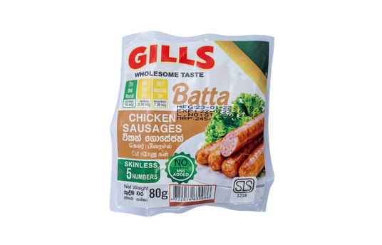 GILLS  CHICKEN SAUSAGES BATTA  80G