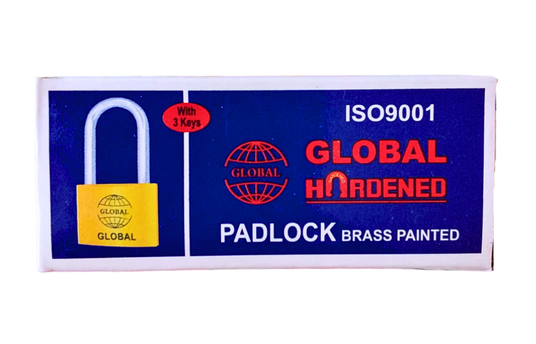 GLOBAL PADLOCK BRASS PAINTED 25MM