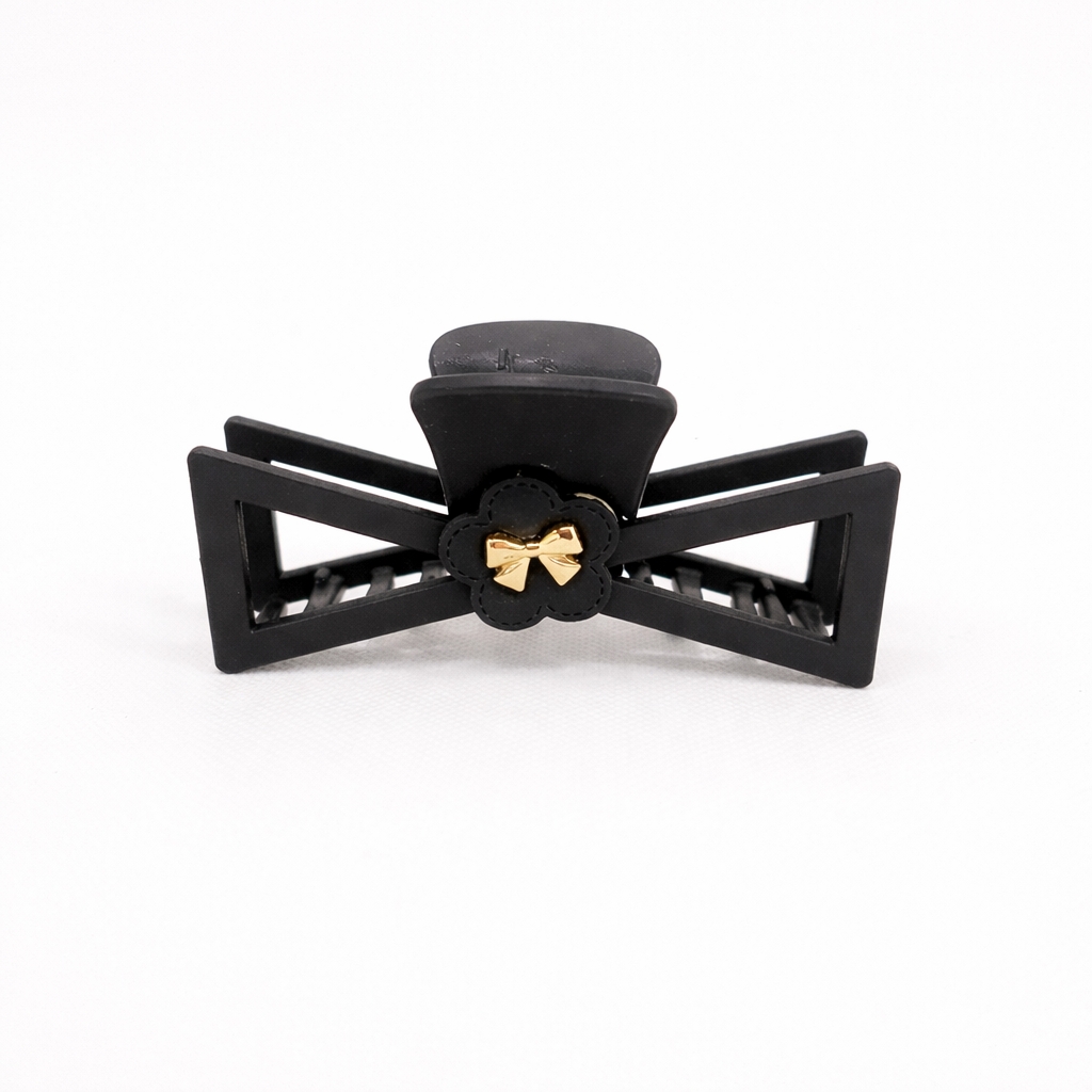GOLD-TONE BOW ACCENT HAIR CLAW CLIP