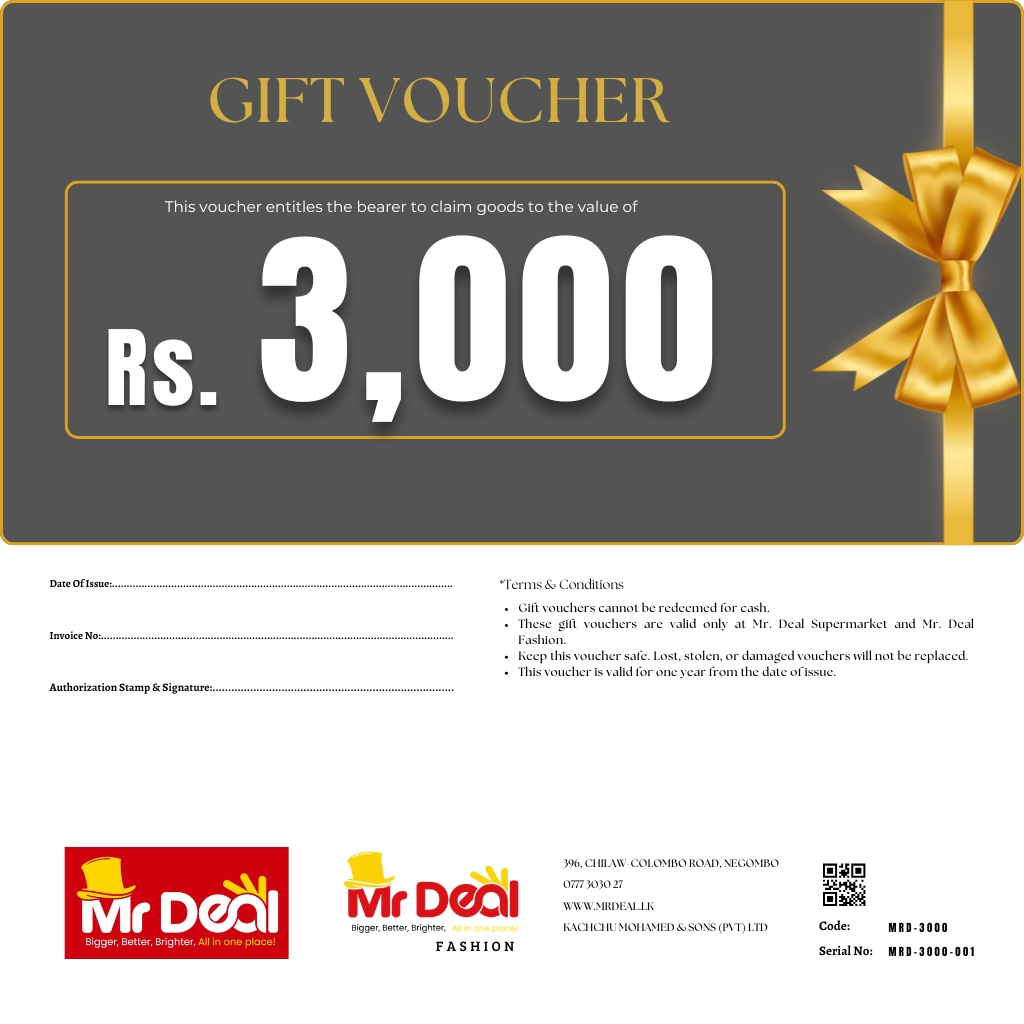 Gift Vouchers Rs. 3 000/-