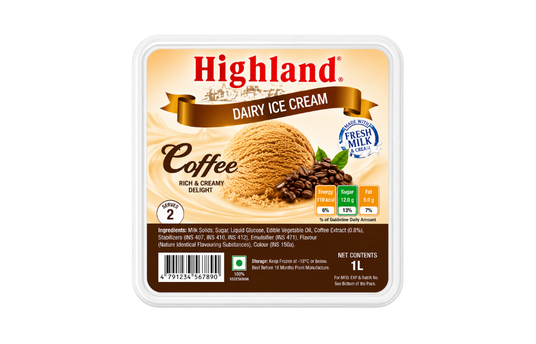 HIGHLAND COFFE ICE CREAM 1L