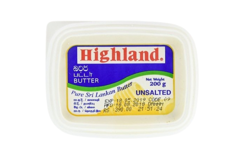 HIGHLAND UNSALTED BUTTER 200G