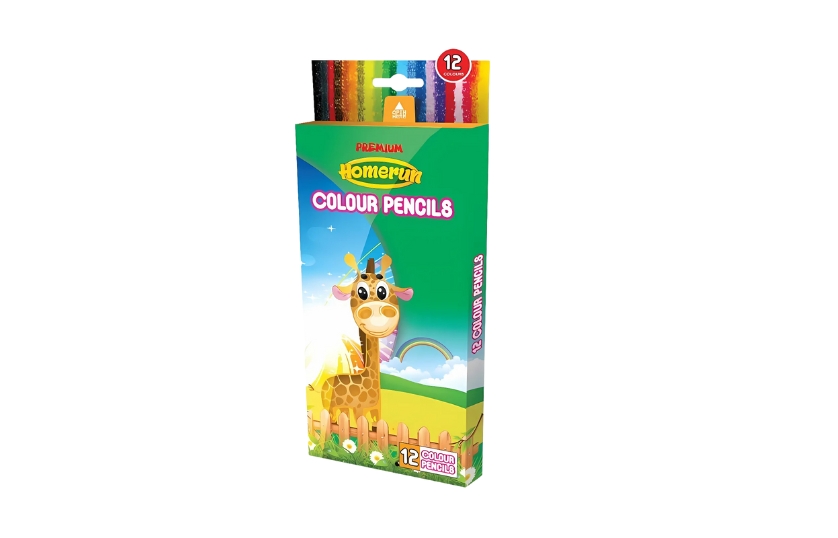 HOMERUN COLOUR PENCILS 12 COLOURS
