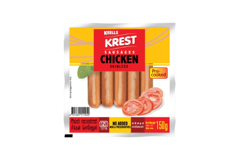 KEELLS KREST CHICKEN SAUSAGES SKINLESS 150G
