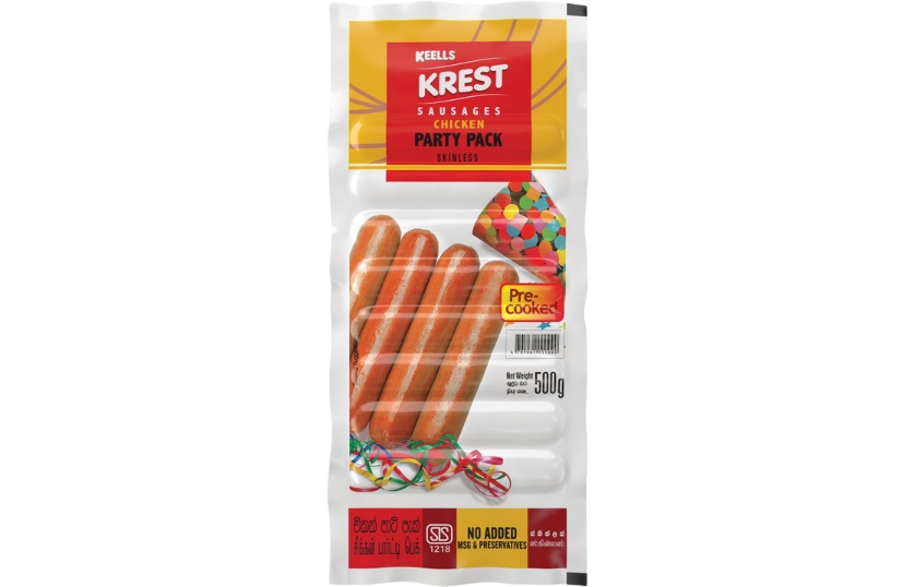 KEELLS KREST CHICKEN SAUSAGES  500G