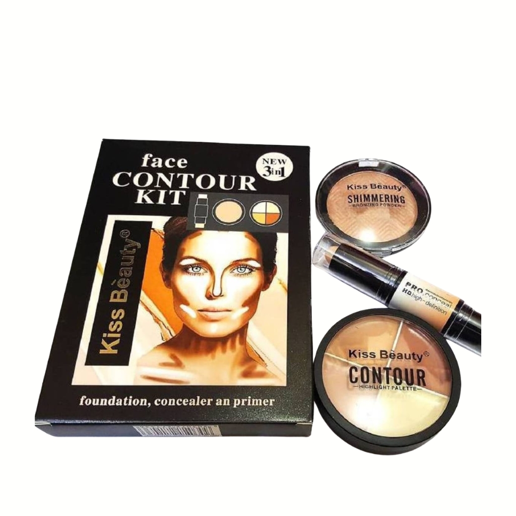 KISS BEAUTY FACE CONTOUR KIT 3 IN 1