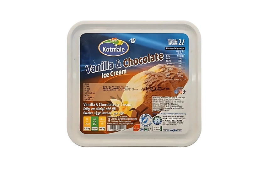 KOTMALE VANILLA & CHOCOLATE ICE CREAM 2L