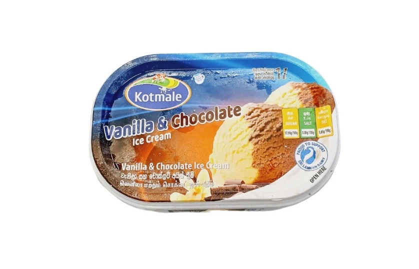 KOTMALE VANILLA & CHOC MIX ICE CREAM 1L