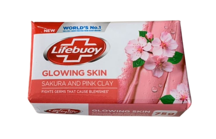 LIFBUOY GLOWING SKIN SAKURA AND PINK CLAY  SOAP 75G