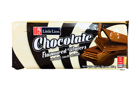 LITTLE LION CHOCOLATE FLAVOURED WAFERS 225G