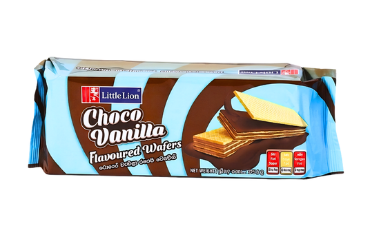 LITTLE LION CHOCO  VANILA FLAVOURED WAFERS 225G